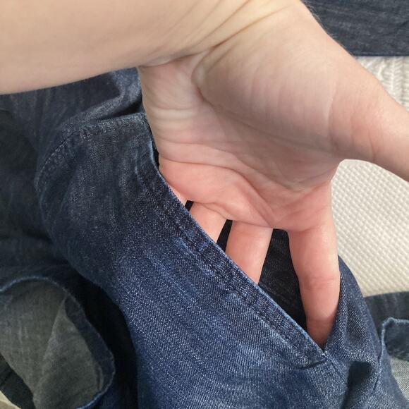 Talbots Denim Chambray denim Shirt Dress Long Sleeve 100% Cotton Plus size 20W - Picture 9 of 14